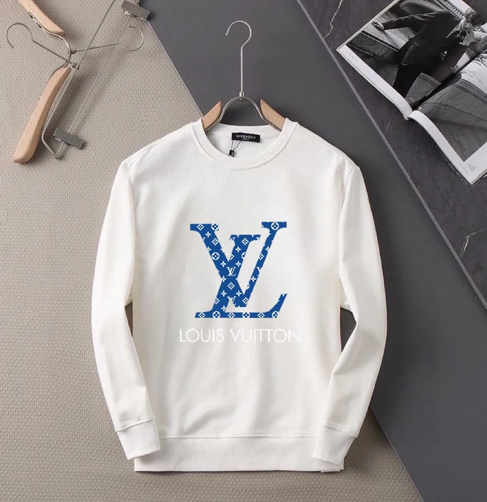 🅿️220 brand [LV Louis Vuitton] (good news for fat people) 2025ss autumn latest long-sleeved round-neck sweatshirt, on sale simultaneously on the official website. Refreshing and breathable. Made of top Tencel Roman. Comfortable and soft. 3D three-dimensional clarity. Super fashion sense. Great for gifting and keeping for yourself. Size: M-5XL (can wear up to 220 pounds)